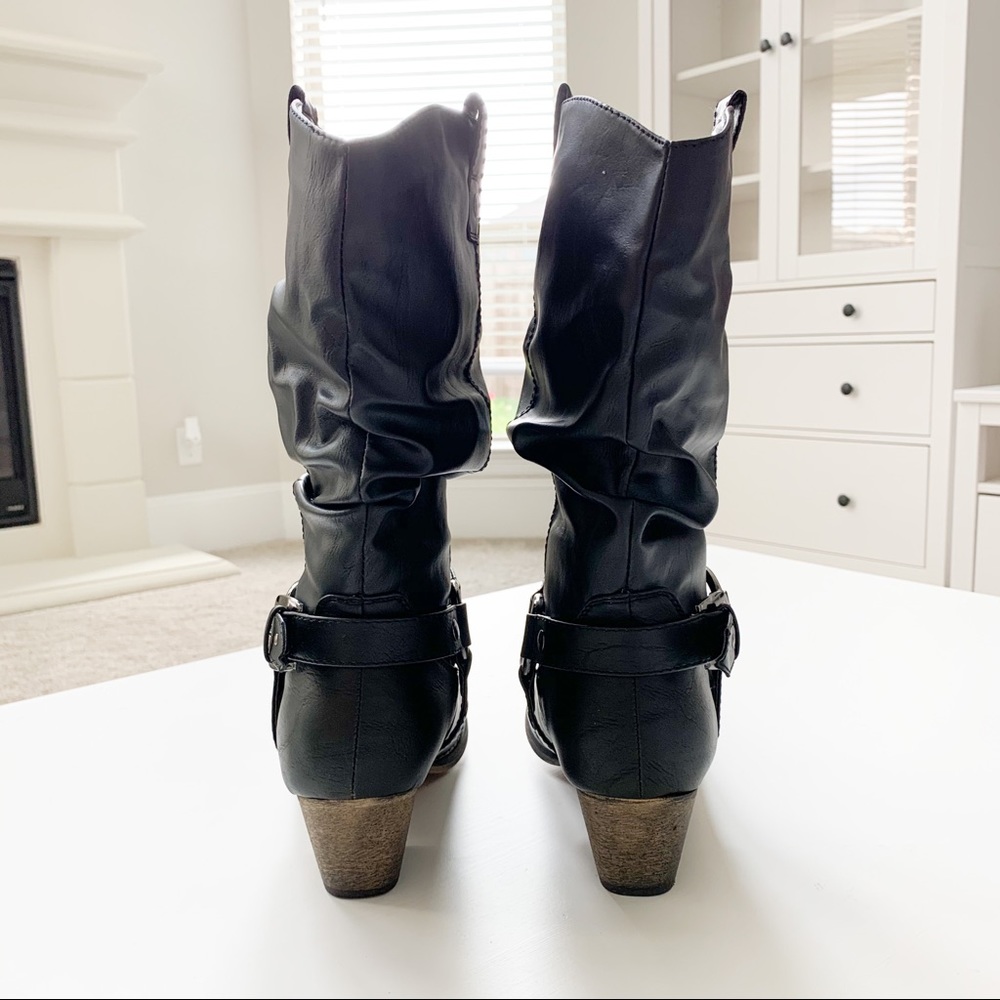 Refresh Black Cowboy Boot - Picture 5 of 9